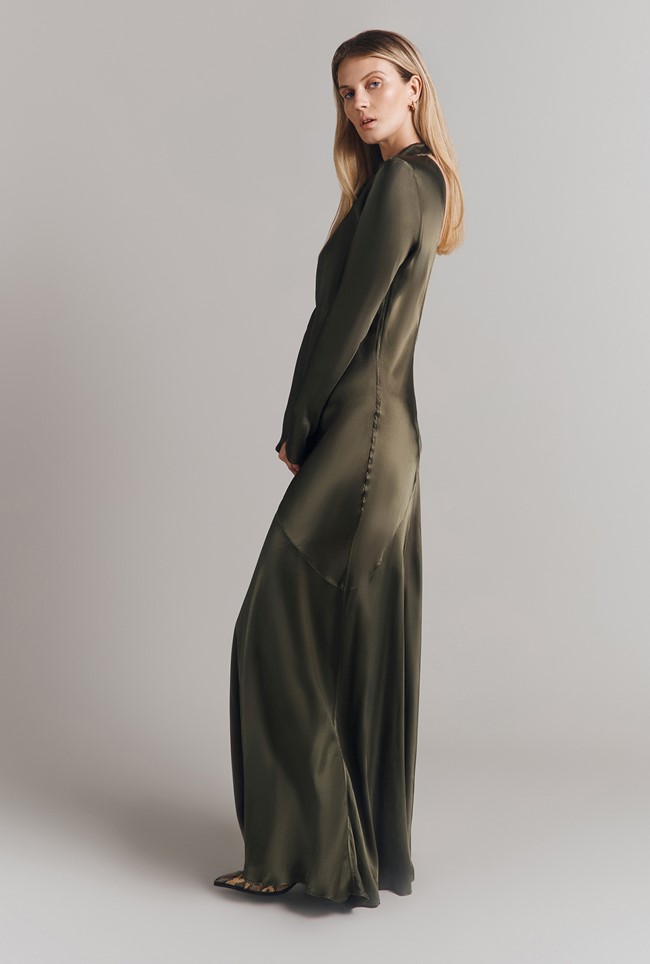 Rayna Satin Maxi Dress