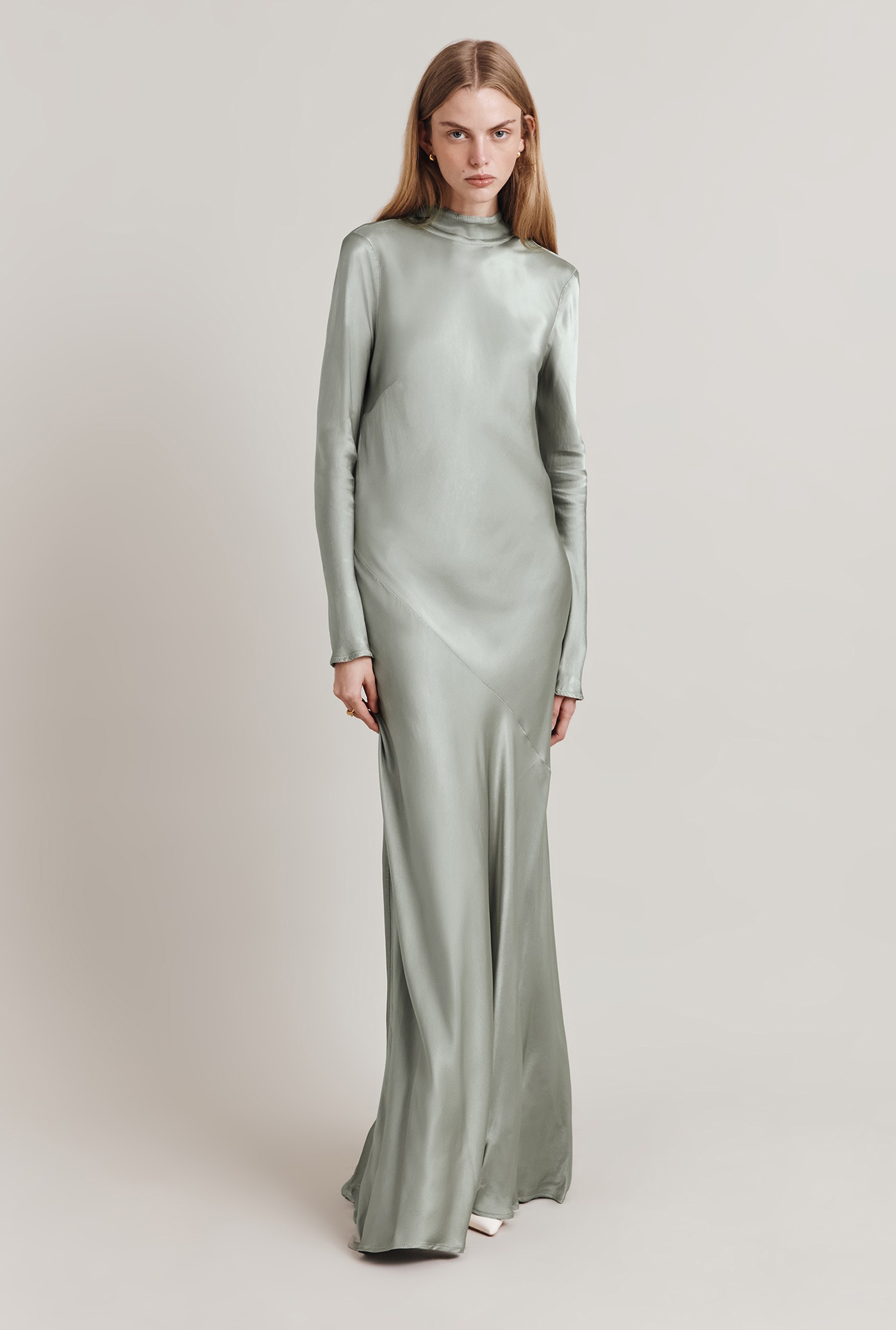Rayna Green Satin Maxi Dress | Ghost London