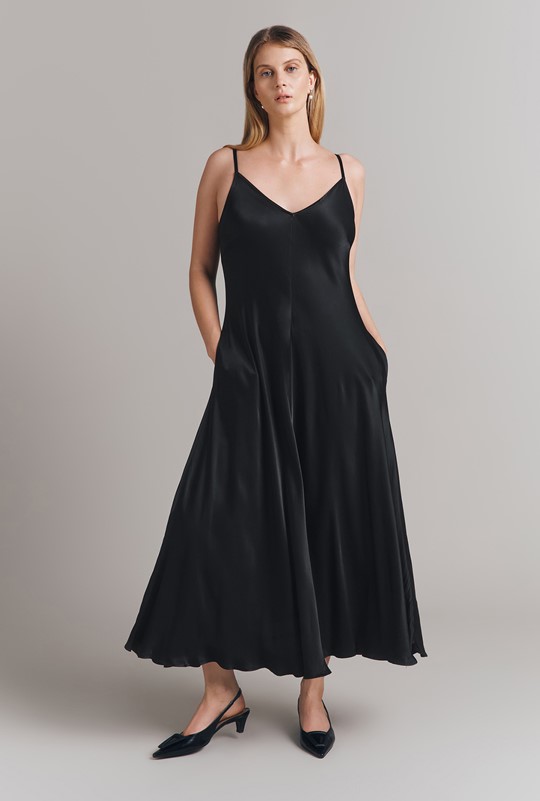 Florrie Satin Maxi Slip Dress