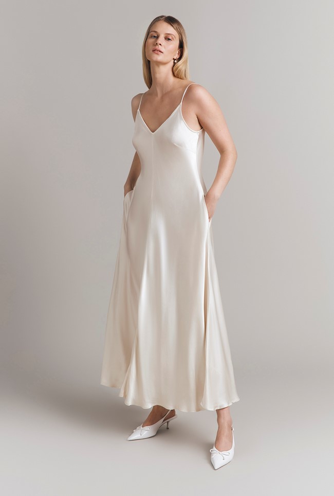 Florrie Satin Maxi Slip Dress