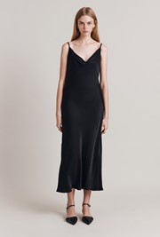 Ruby Satin Midi Slip Dress