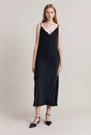 Ruby Satin Midi Slip Dress