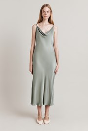 Ruby Satin Midi Slip Dress