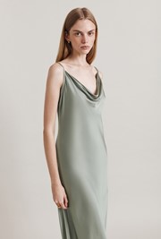 Ruby Satin Midi Slip Dress