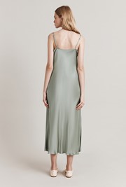 Ruby Satin Midi Slip Dress