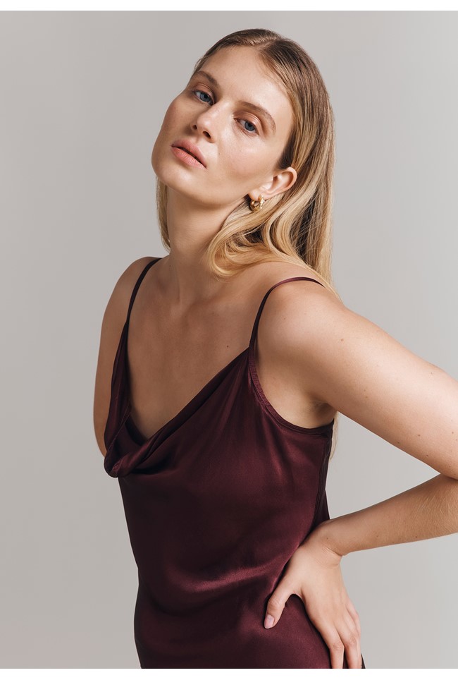 Hazel Satin Slip Dress