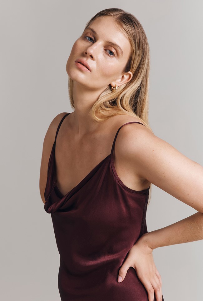 Hazel Satin Slip Dress