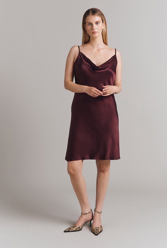 Hazel Satin Slip Dress