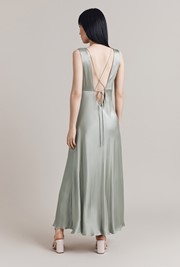 Aurelie Satin Midi Dress