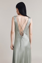 Aurelie Satin Midi Dress