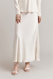 Jannae Satin Maxi Slip Skirt
