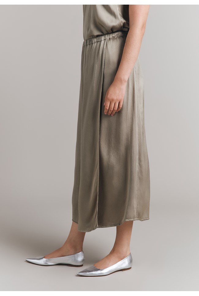 Aleya Satin Midi Slip Skirt