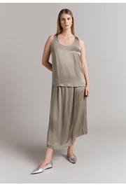 Aleya Satin Midi Slip Skirt