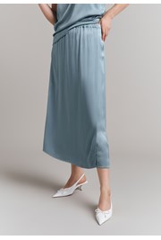 Aleya Satin Midi Slip Skirt