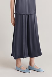 Aleya Satin Midi Slip Skirt