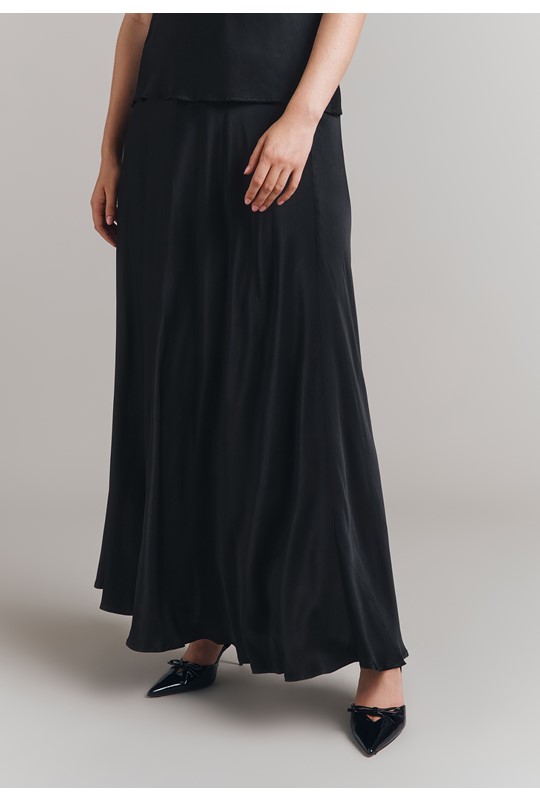 Diana Satin Midi Slip Skirt