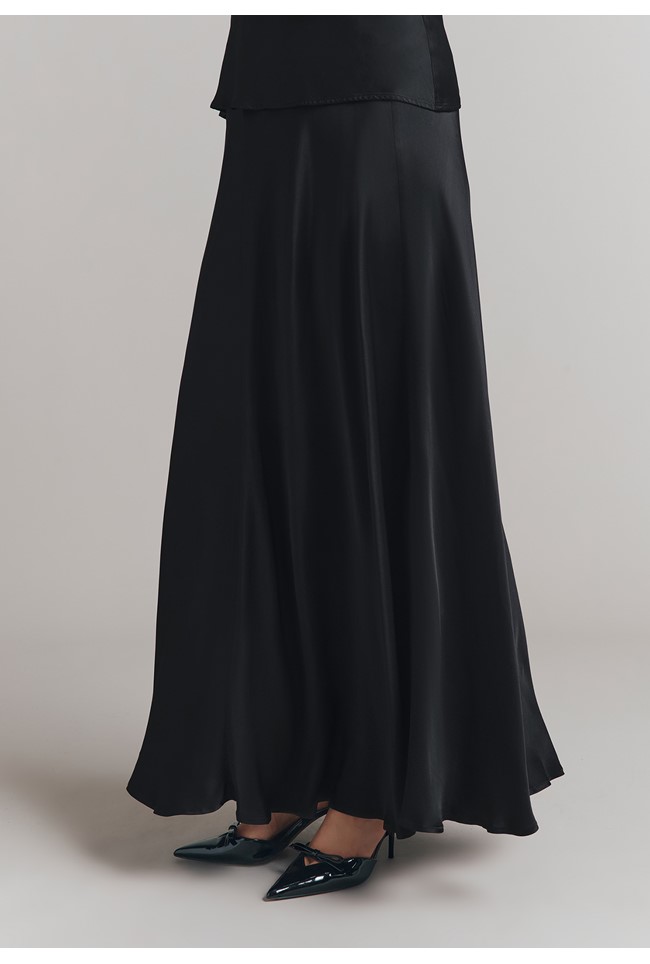 Diana Satin Midi Slip Skirt