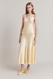Diana Satin Midi Slip Skirt