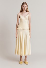 Diana Satin Midi Slip Skirt