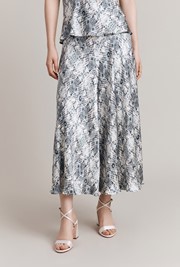 Diana Snake Midi Slip Skirt