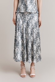 Diana Snake Midi Slip Skirt