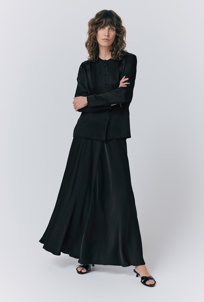 Colette Satin Maxi Skirt