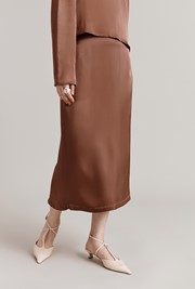 Frances Satin Midi Skirt