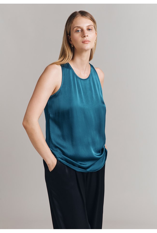 Kate Satin Sleeveless Top