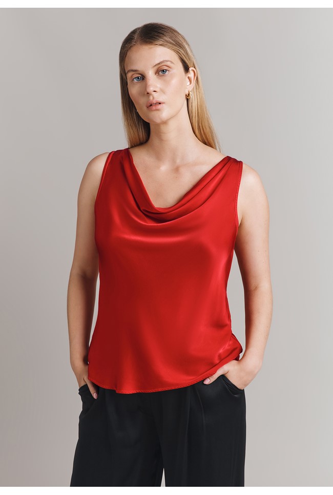 Riley Satin Sleeveless Top