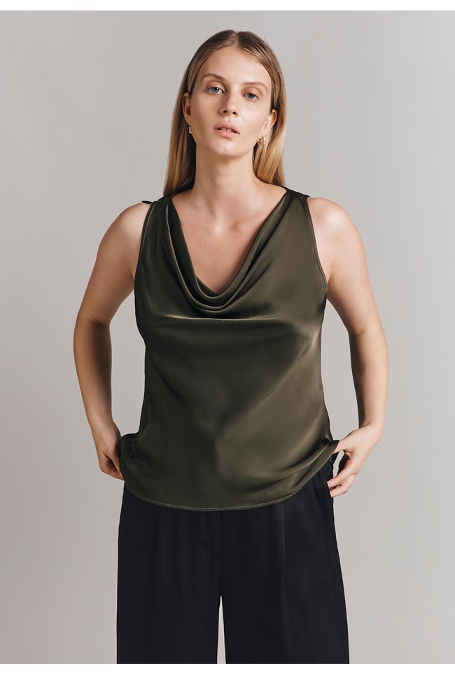 Riley Satin Sleeveless Top