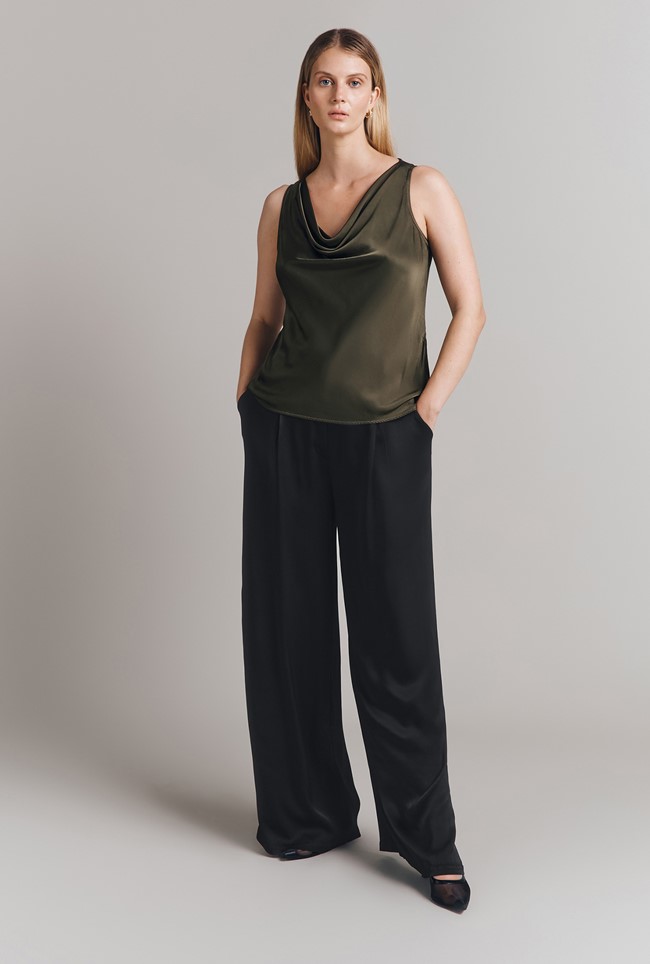 Riley Satin Sleeveless Top