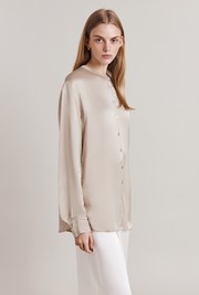 Lila Satin Shirt