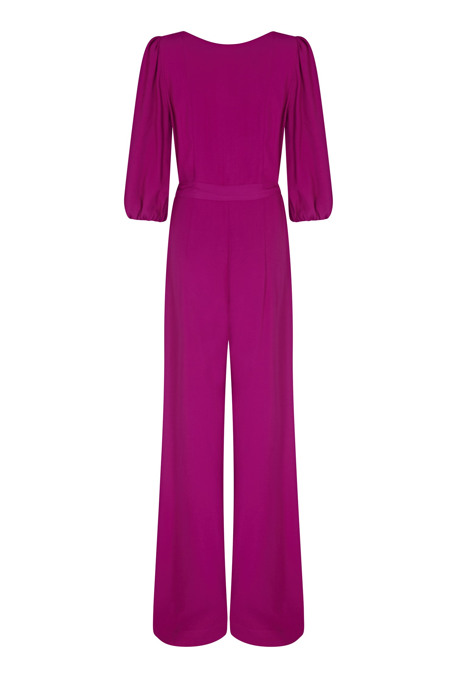 Satin Jumpsuit with 3/4 Sleeves in Pink | Ghost London