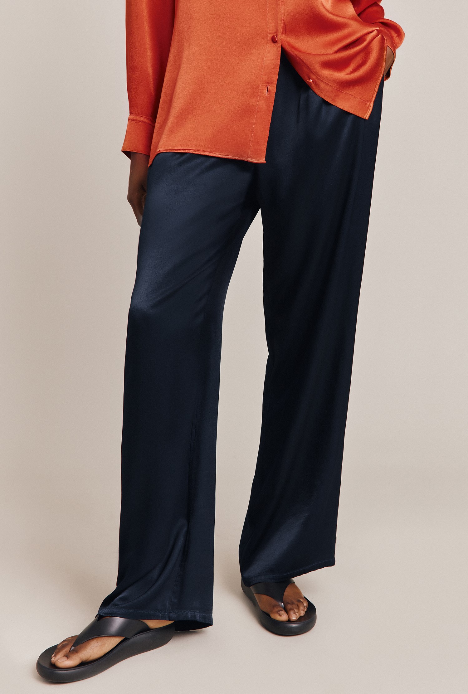 Satin Wide Leg Trousers  Ghost  MS