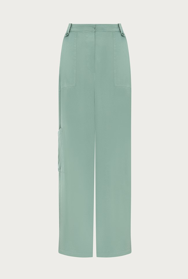 Aurora Satin Cargo Trousers