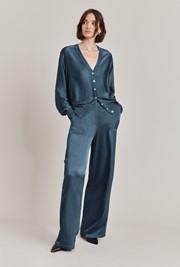Aurora Satin Cargo Trousers