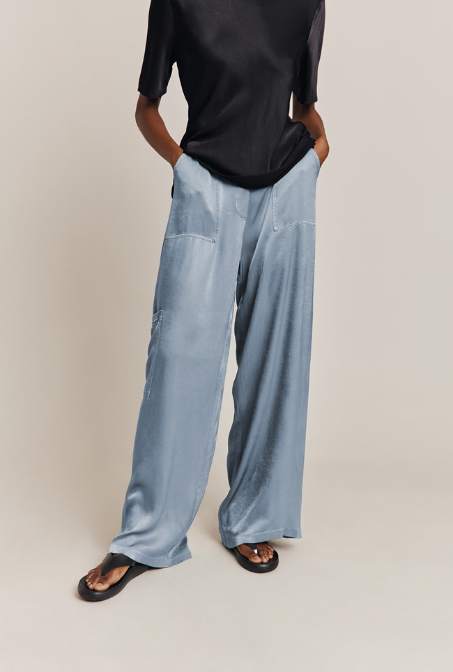 Aurora Satin Cargo Trousers