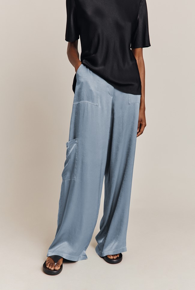 Aurora Satin Cargo Trousers