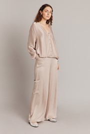 Aurora Satin Cargo Trousers