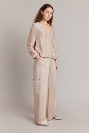 Aurora Satin Cargo Trousers