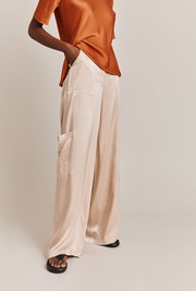 Aurora Satin Cargo Trousers
