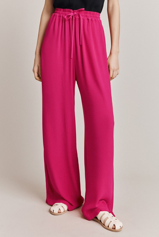 Harper Bright Pink Crepe Trouser