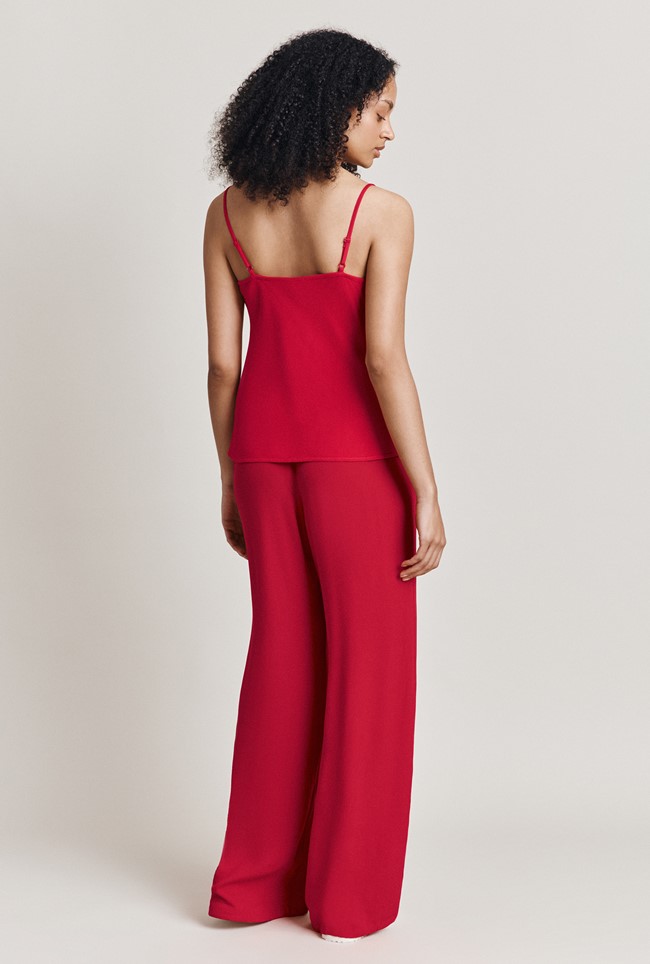 Aria Red Crepe Trouser