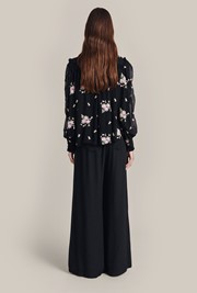 Clara Crepe Palazzo Wide Leg Trousers