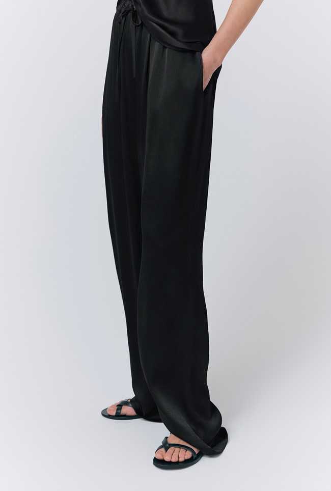 Imogen Satin Wide Leg Trouser