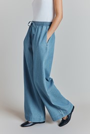 Edith Denim Elasticated Waist Trousers