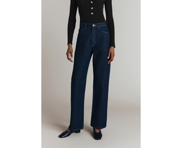 Amerie Indigo Denim Straight Leg Jean | Ghost London