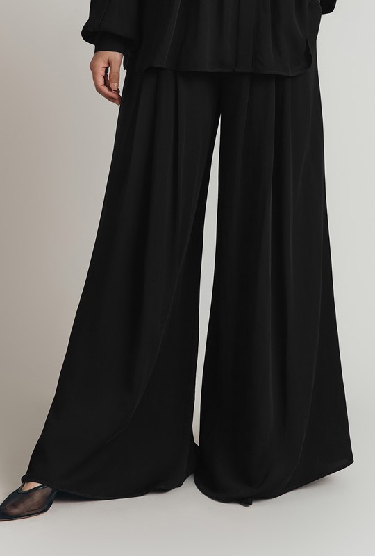 Lottie Wide Leg Satin Trousers