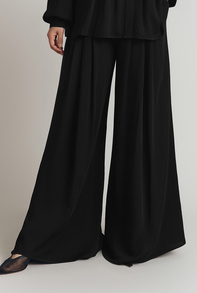 Lottie Wide Leg Satin Trousers