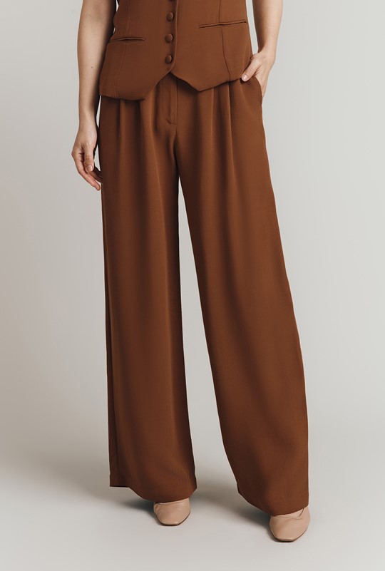 Reiko Straight Wide Leg Trouser